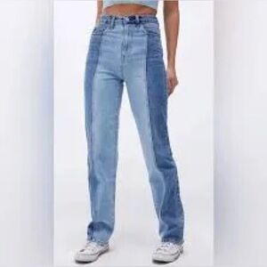 Kendall & Kylie High Rise Two Tone The Ultra Babe Skinny Jeans Women’s 13/31